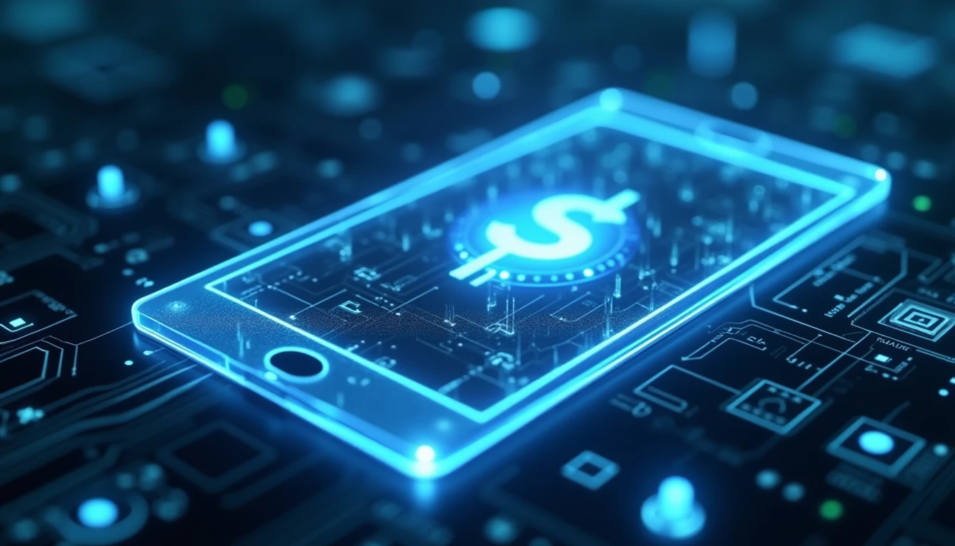 Futuristische Illustration zur technologischen Entwicklung im Finanzsektor